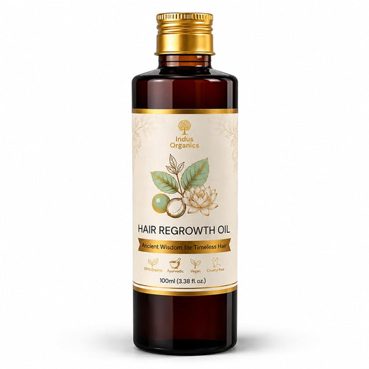 Indus organics Hair ReGrowth Oil | 96% Saw new Growth Promotes Hair Growth & Stimulates Hair Follicles | For Men & Women | 100ml