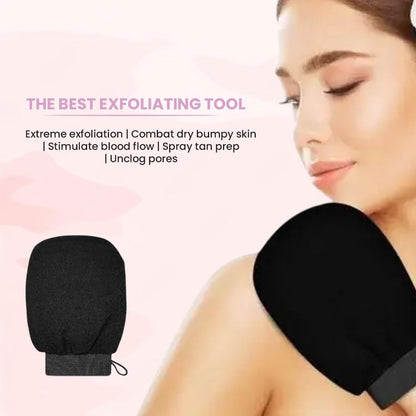 Indus Organics Bathing glove ,Exfoliating Glove - Pure Viscose Fibre, Tan Removal for Face and Body,Triple-Layered Exfoliating Body Glove for Dead Skin,