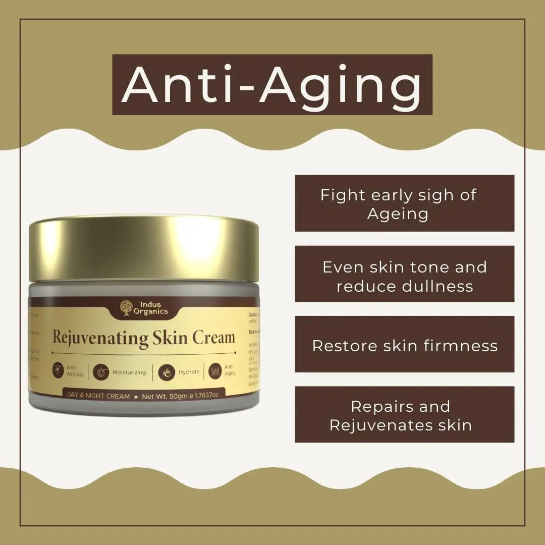 Rejuvenating Skin Cream, Anti-Aging Cream Indus Organics