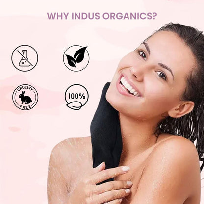 Indus Organics Bathing glove ,Exfoliating Glove - Pure Viscose Fibre, Tan Removal for Face and Body,Triple-Layered Exfoliating Body Glove for Dead Skin,