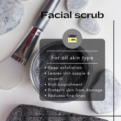 Indus Organics Charcoal Face Scrub 100gm | Tan Removal | Blackhead Remover | Exfoliate Scrub | Blackhead Whitehead Remover | Dead Skin Remover | Detan Pack I Face Scrub For Women & Men