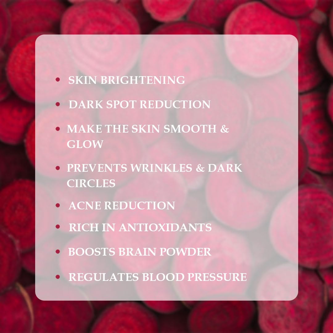 Indus Organics beetroot powder 250gm for face | lips | hair | drinking | Eating | immunity | Pre -Workout | Improves Heart Health & Support Blood Pressure Level