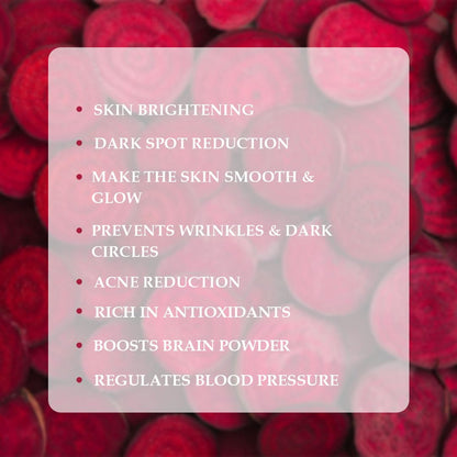 Indus Organics beetroot powder 250gm for face | lips | hair | drinking | Eating | immunity | Pre -Workout | Improves Heart Health & Support Blood Pressure Level