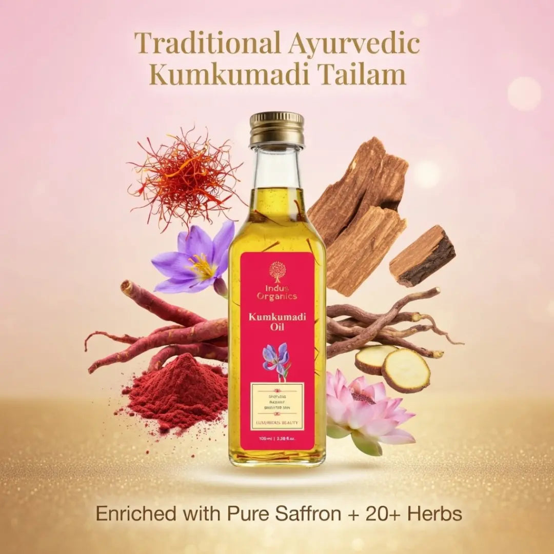 Kumkumadi Oil for Glowing skin Indus Organics