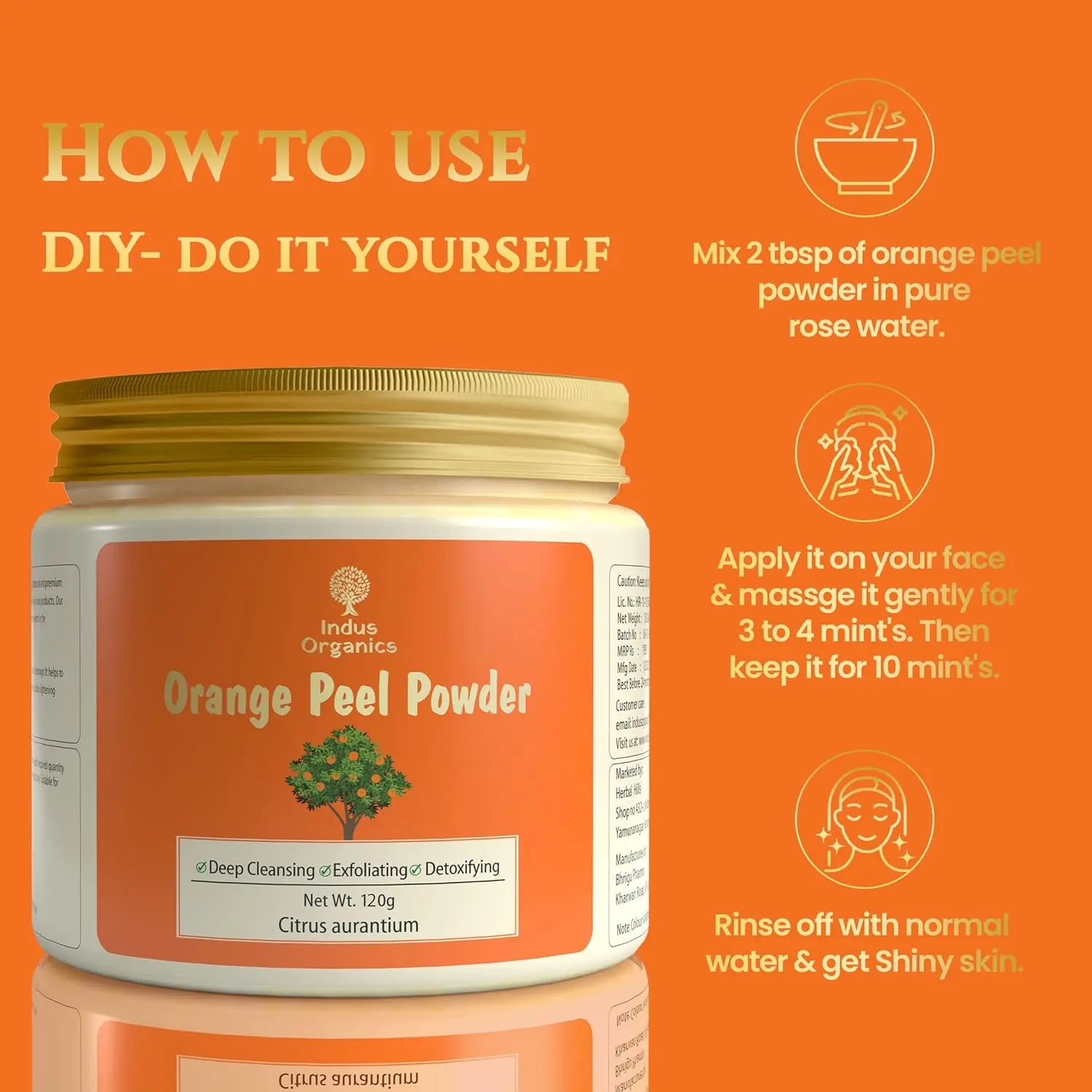 Oranger Peel powder Indus Organics