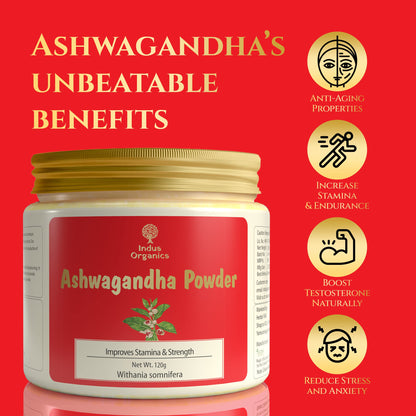 Pure Ashwagandha Powder for Height Growth, Stress,Anxiety