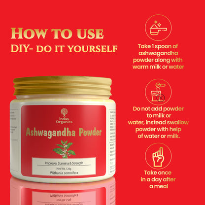 Pure Ashwagandha Powder for Height Growth, Stress,Anxiety